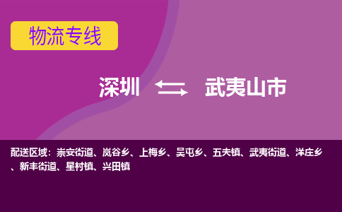 深圳到武夷山市物流公司-可靠快速深圳至武夷山市专线